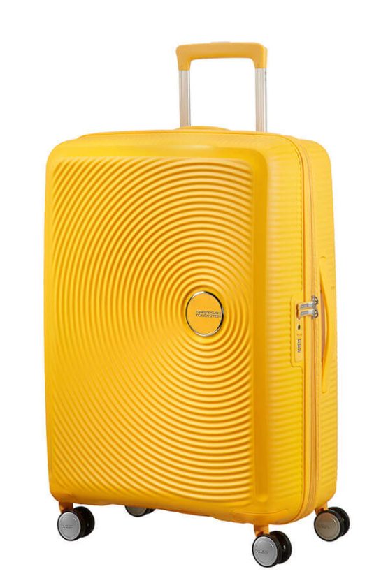 Maleta Mediana Expandible Soundbox Amarillo American Tourister 88473