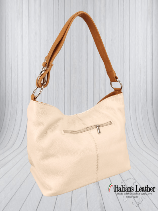 Bolso Hobo Blanco Hielo Doriana Italians 19120-D01 - Imagen 3