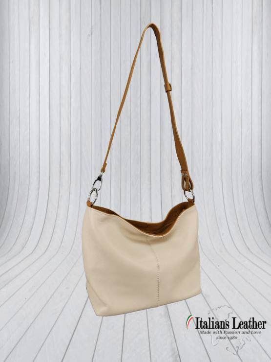 Bolso Hobo Blanco Hielo Doriana Italians 19120-D01 - Imagen 2