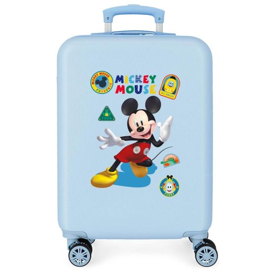 Maleta De Cabina Mickey Mouse All Smile Azul Claro 4021141