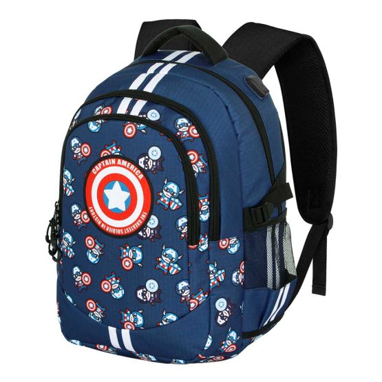 Marvel Capitán América Brave Mochila Running PLUS, Azul 07282