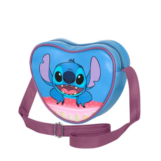 Disney Lilo y Stitch Cake Bolso Corazón Casual, Azul 08022