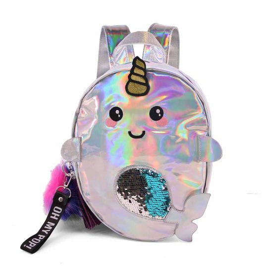 Oh My Pop Narval Mochila Body Pequeña, Plateado 37719