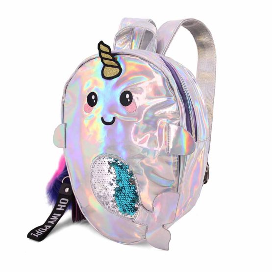 Oh My Pop Narval Mochila Body Pequeña, Plateado 37719 - Imagen 2