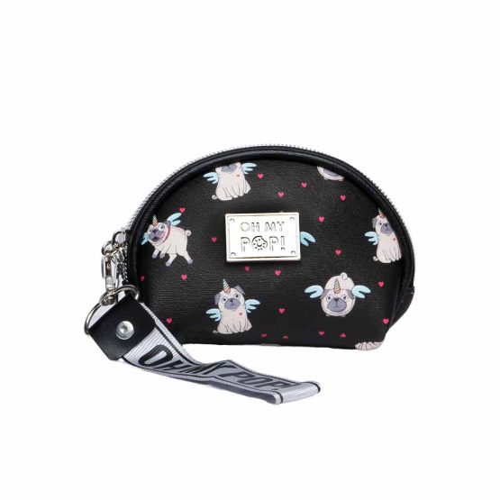 Oh My Pop Pug Monedero Oval, Negro 37754 - Imagen 2