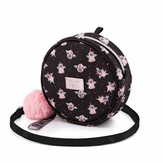 Oh My Pop Pug Bolso Redondo, Negro 37755 - Imagen 2