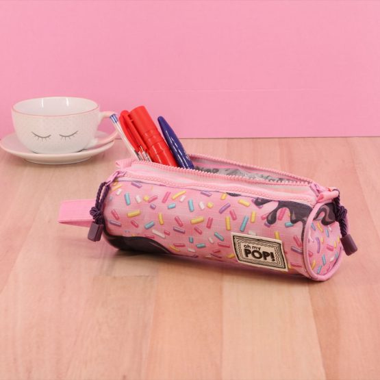 Oh My Pop Sprinkles Estuche Portatodo Cilindro Triple, Rosa 37895 - Imagen 4