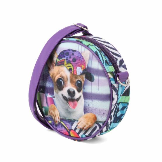 Karactermania Krazymals Chihuahua Bolso Redondo, Lila 38611 - Imagen 2