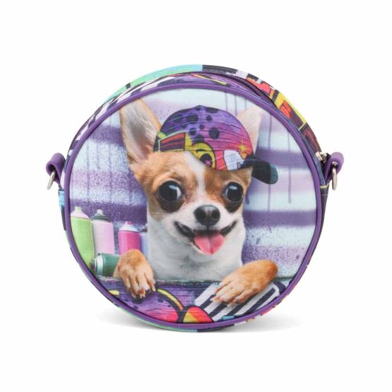 Karactermania Krazymals Chihuahua Bolso Redondo, Lila 38611 - Imagen 3