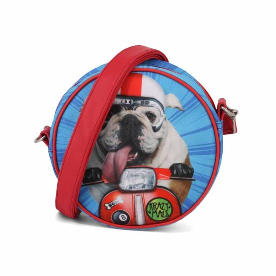 Karactermania Krazymals Bulldog Bolso Redondo, Azul 38775