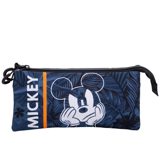 Disney Mickey Mouse Blue Estuche Portatodo Triple HS, Azul Oscuro 02360