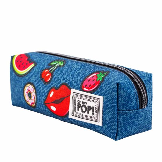 Oh My Pop Patches Estuche Portatodo Cuadrado HS, Azul Oscuro 02515 - Imagen 4