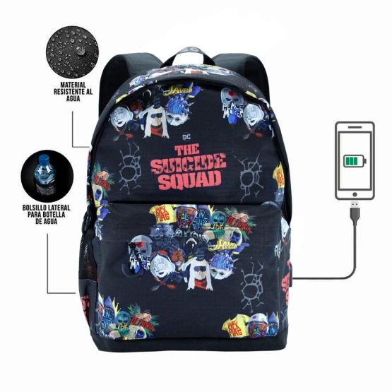 DC Comics Escuadrón Suicida Taskforce Mochila HS 1.3, Negro 02918 - Imagen 2