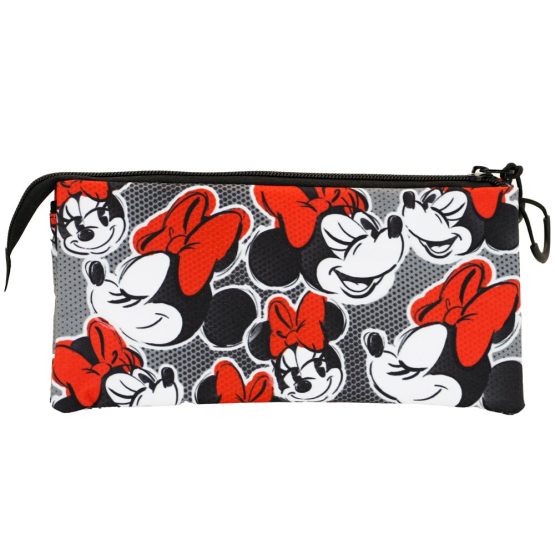 Disney Minnie Mouse Lashes Estuche Portatodo Triple FAN, Rojo 03472 - Imagen 3