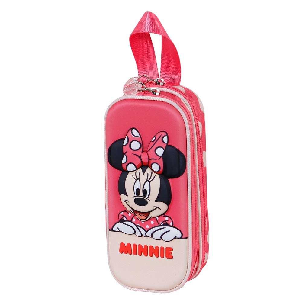 Disney Minnie Mouse Bobblehead Estuche Portatodo 3D Doble