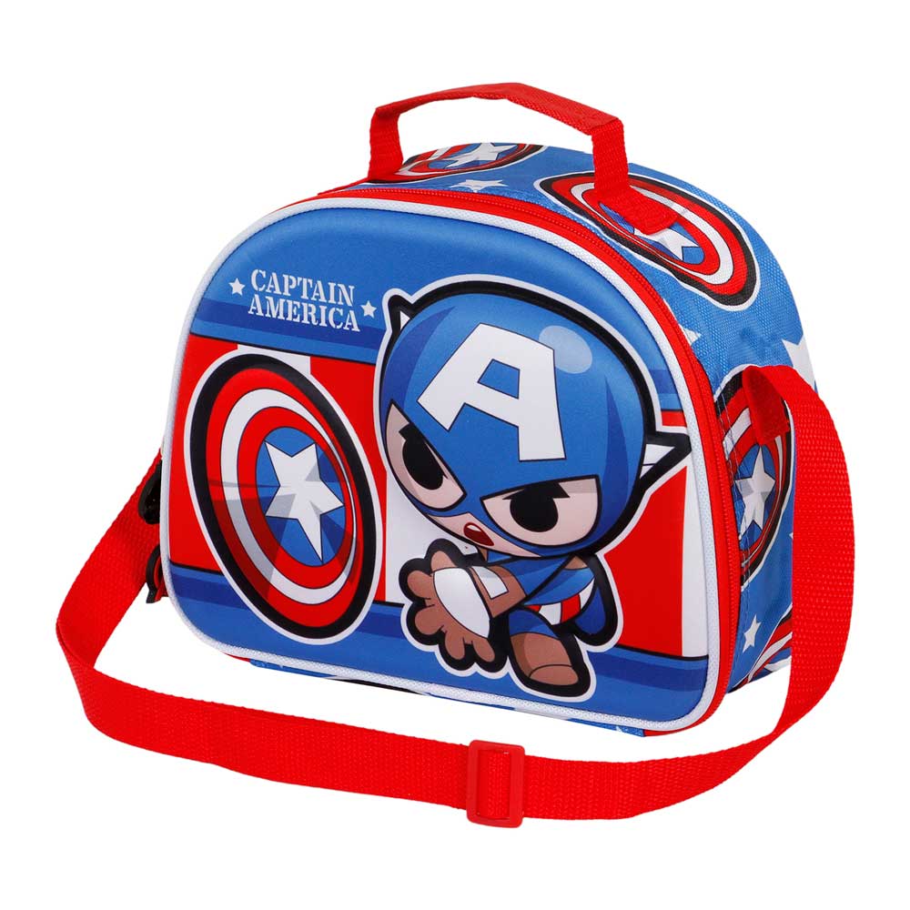 Marvel Capitán América Let's go Bolsa Portamerienda 3D