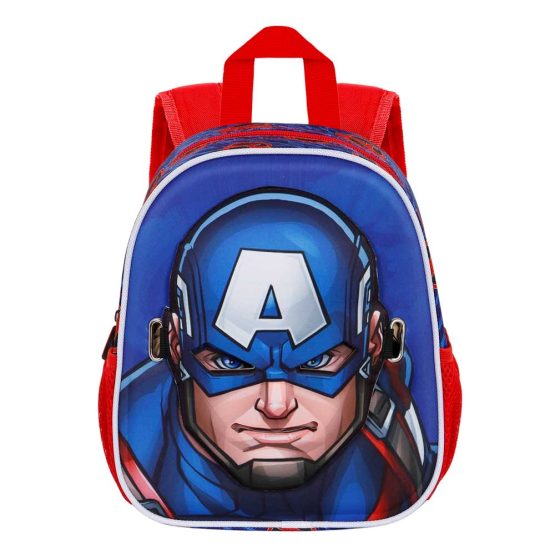 Marvel Capitán América First Mochila Mask, Azul 05637 - Imagen 2