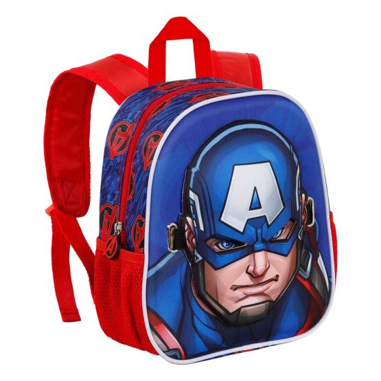 Marvel Capitán América First Mochila Mask, Azul 05637 - Imagen 3