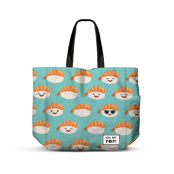 Oh My Pop Nigiri Bolsa de la Compra Shopping FAN Horizontal, Turquesa 05861