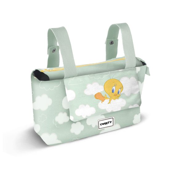 Looney Tunes Tweety (Piolín) Clouds Bolso Organizador Carro Bebé Hamper Mommy, Verde 05933