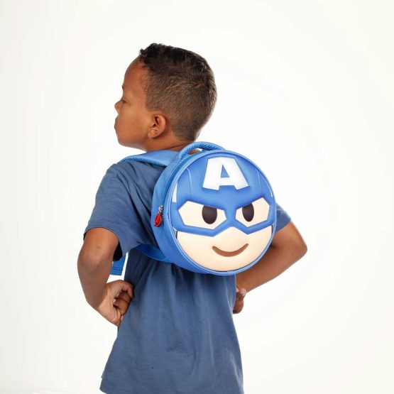 Marvel Capitán América Send Mochila Emoji, Azul 06105 - Imagen 5