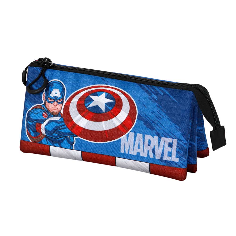 Marvel Capitán América Gears Estuche Portatodo Triple