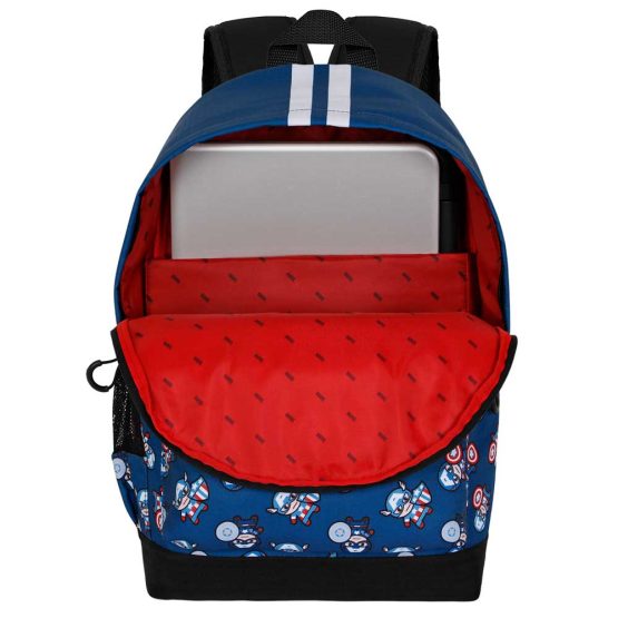 Marvel Capitán América Brave Mochila HS PLUS, Azul 06312 - Imagen 4