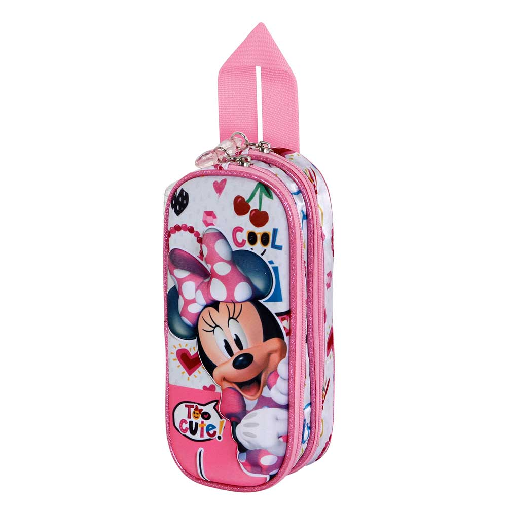 Disney Minnie Mouse Too Cute Estuche Portatodo 3D Doble