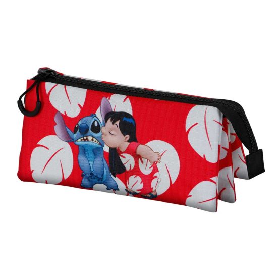 Disney Lilo y Stitch Kiss Estuche Portatodo Triple, Rojo 06359