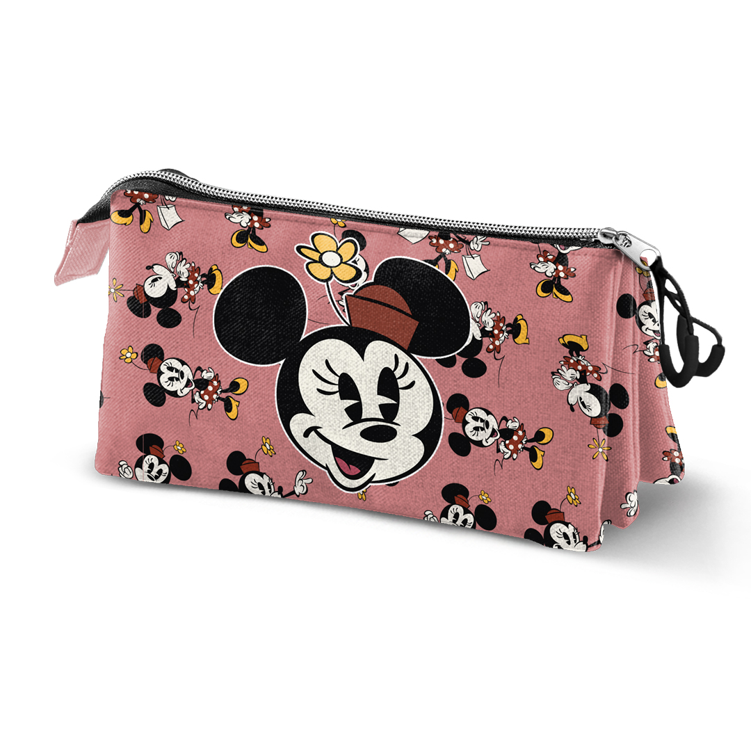 Disney Minnie Mouse Aqua Estuche Portatodo Triple