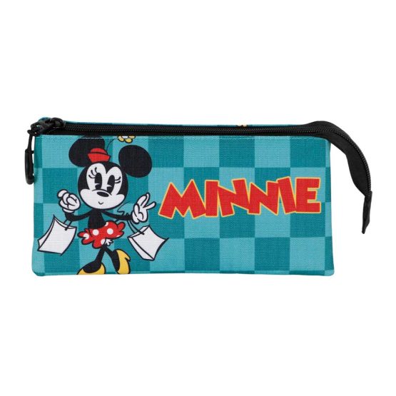 Disney Minnie Mouse Indigo Estuche Portatodo Triple, Turquesa 06417 - Imagen 2