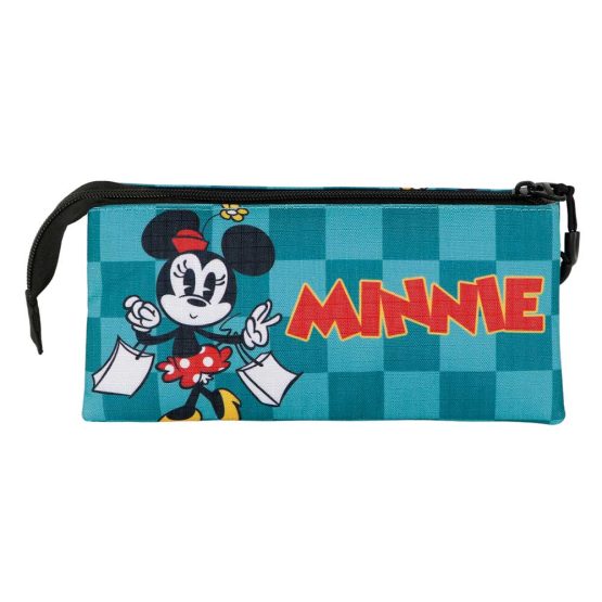 Disney Minnie Mouse Indigo Estuche Portatodo Triple, Turquesa 06417 - Imagen 3