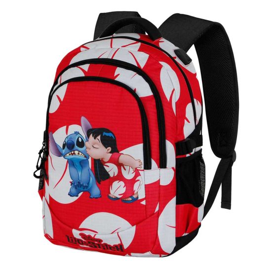 Disney Lilo y Stitch Kiss Mochila Running PLUS, Rojo 06575