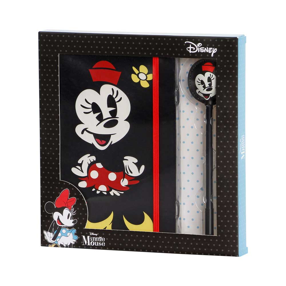 Disney Minnie Mouse Face Caja Regalo con Diario y Bolígrafo Fashion