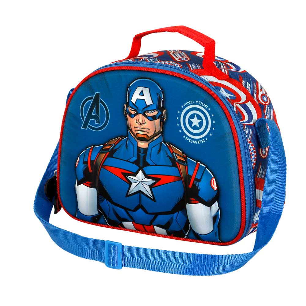 Marvel Capitán América First Bolsa Portamerienda 3D