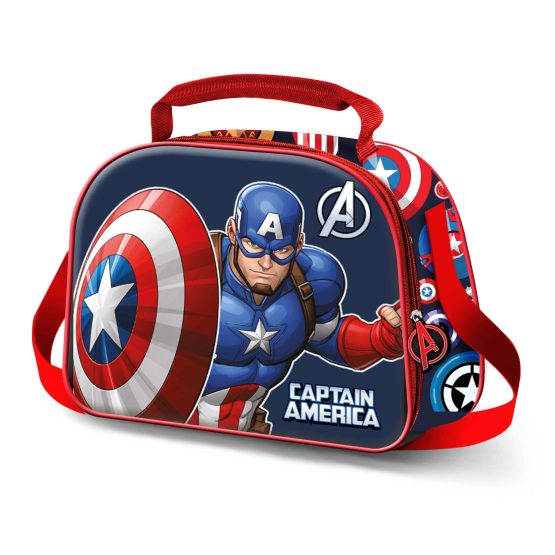 Marvel Capitán América Patriot Bolsa Portamerienda 3D, Multicolor 08460