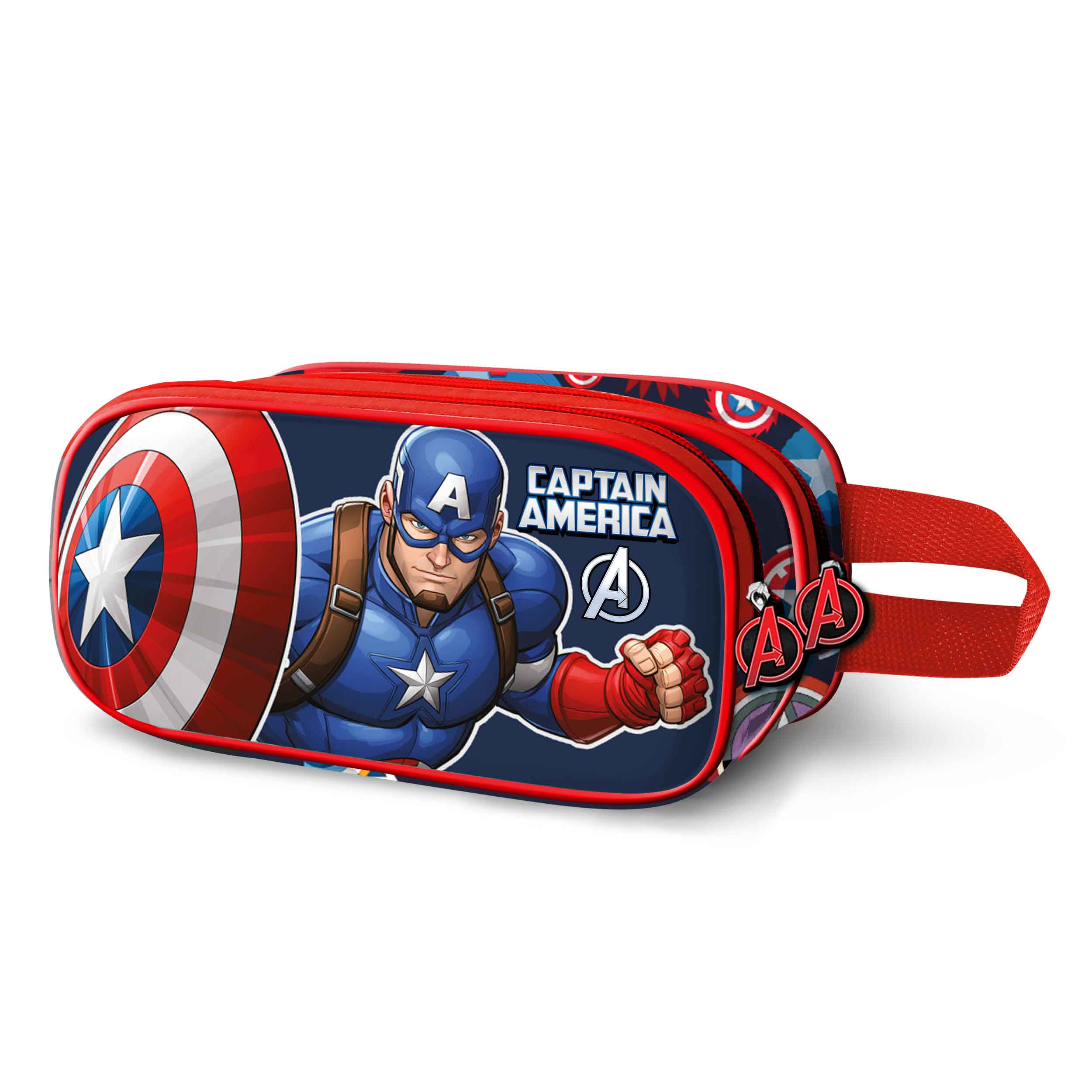 Marvel Capitán América Patriot Estuche Portatodo 3D Doble