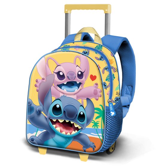 Disney Lilo y Stitch Ocean Mochila 3D con Ruedas Pequeña, Azul 08536