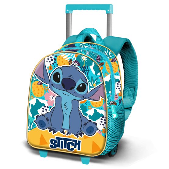 Disney Lilo y Stitch Colors Mochila 3D con Ruedas Pequeña, Turquesa 08545