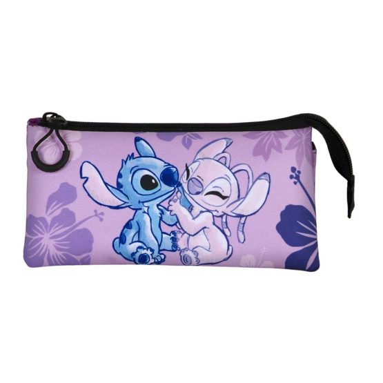 Disney Lilo y Stitch Stitch & Angel Portatodo Triple FAN 2.0, Lila 06187 - Imagen 2