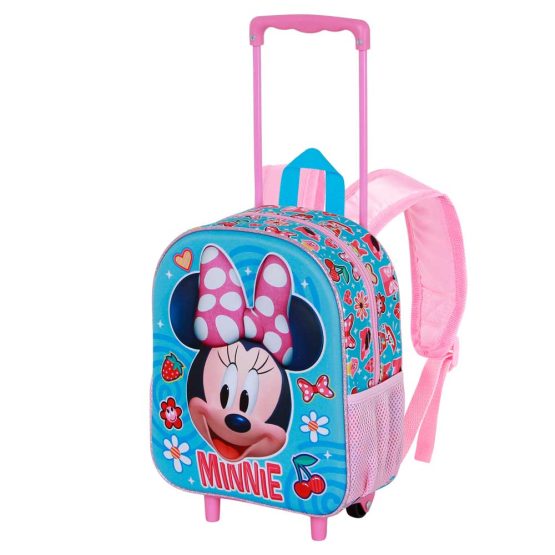 Disney Minnie Mouse Happiness Mochila 3D con Ruedas Pequeña, Azul 08167