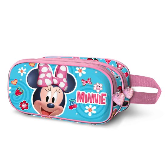 Disney Minnie Mouse Happiness Estuche Portatodo 3D Doble, Azul 08169