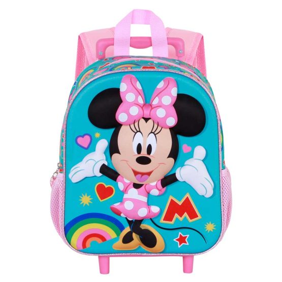 Disney Minnie Mouse Greet Mochila 3D con Ruedas Pequeña, Turquesa 08171 - Imagen 2