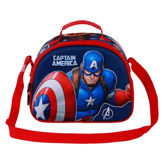 Marvel Capitán América Patriot Bolsa Portamerienda 3D, Multicolor 08460 - Imagen 2