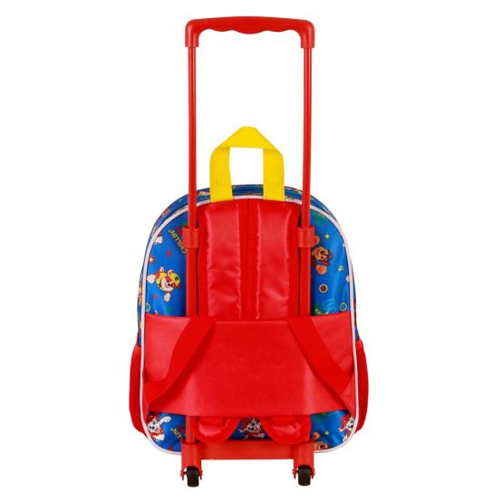 Paw Patrol La Patrulla Canina Cool Mochila 3D con Ruedas Pequeña, Azul 08477 - Imagen 4