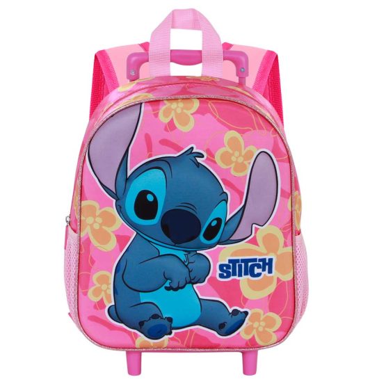 Disney Lilo y Stitch Cute Mochila 3D con Ruedas Pequeña, Rosa 08553 - Imagen 2