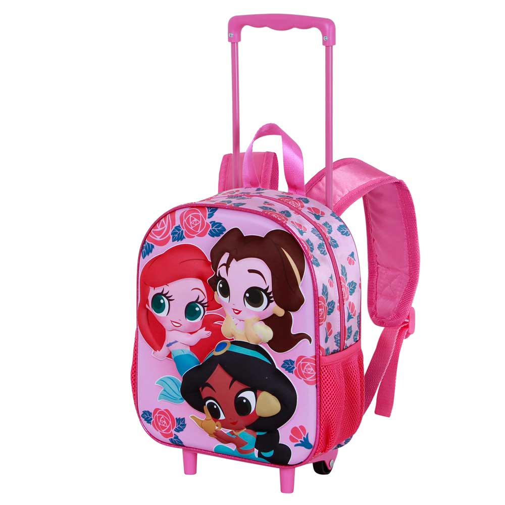 Disney Princesas Flowers Mochila 3D con Ruedas Pequeña