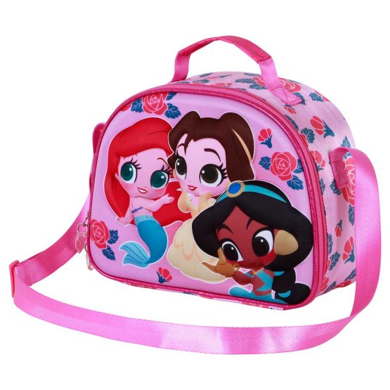 Disney Princesas Flowers Bolsa Portamerienda 3D, Rosa 08726