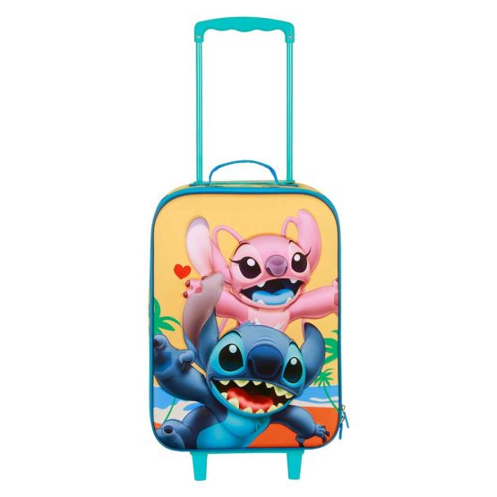 Disney Lilo y Stitch Ocean Maleta Trolley Soft 3D, Azul 08813 - Imagen 2